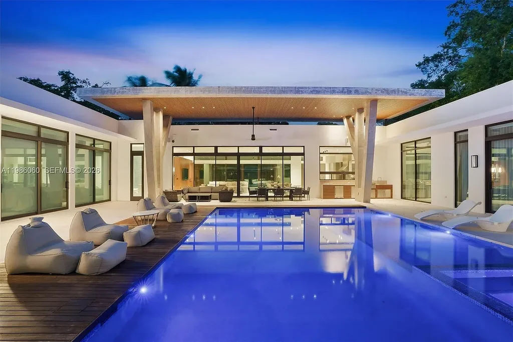 $7 Million Stunning Modern Masterpiece in Miami Shores, Exceptional Luxury Home for Sale Near Biscayne Bay 15 1200 NE 94th St modern luxury home in Miami Shores with pool, outdoor kitchen, and contemporary coastal design