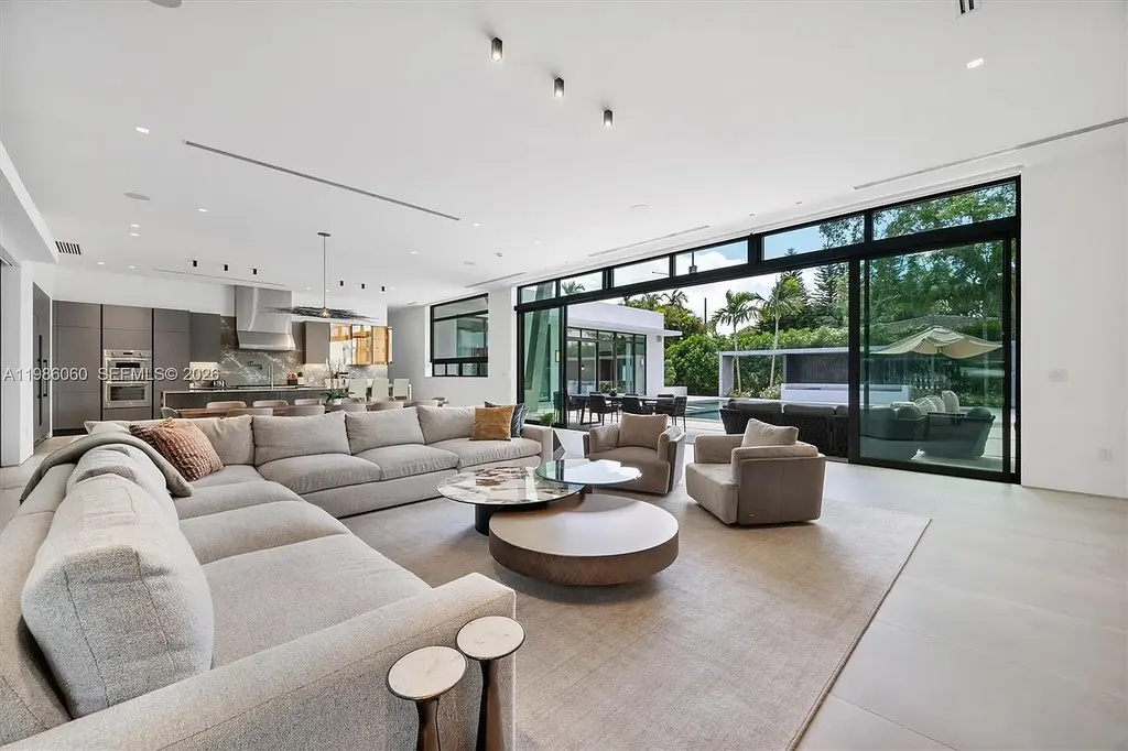 $7 Million Stunning Modern Masterpiece in Miami Shores, Exceptional Luxury Home for Sale Near Biscayne Bay 6 1200 NE 94th St modern luxury home in Miami Shores with pool, outdoor kitchen, and contemporary coastal design