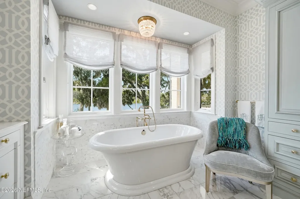 $8 Million Intracoastal Estate in Ponte Vedra Beach Debuts With Private Marina Access and Resort-Style Luxury Living 13 Luxury waterfront estate at 193 ADMIRALS Way S in Ponte Vedra Beach overlooking the Intracoastal Waterway with infinity-edge pool and private marina access