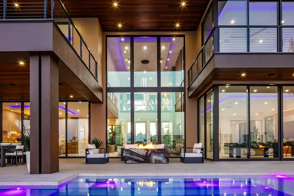 $14.5 Million Brand-New Waterfront Mansion in Jupiter with Private Dock, and Direct Ocean Access 6 19696 Harbor Road N luxury waterfront home in Jupiter Florida with infinity pool private dock and panoramic Intracoastal views