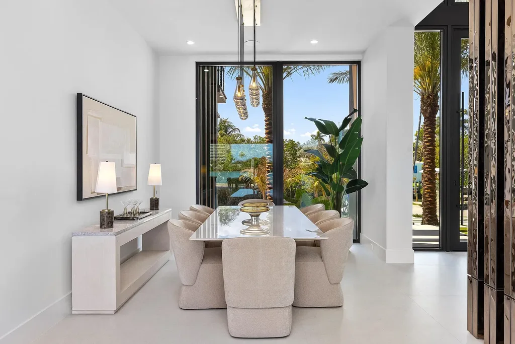 $14.5 Million Brand-New Waterfront Mansion in Jupiter with Private Dock, and Direct Ocean Access 11 19696 Harbor Road N luxury waterfront home in Jupiter Florida with infinity pool private dock and panoramic Intracoastal views