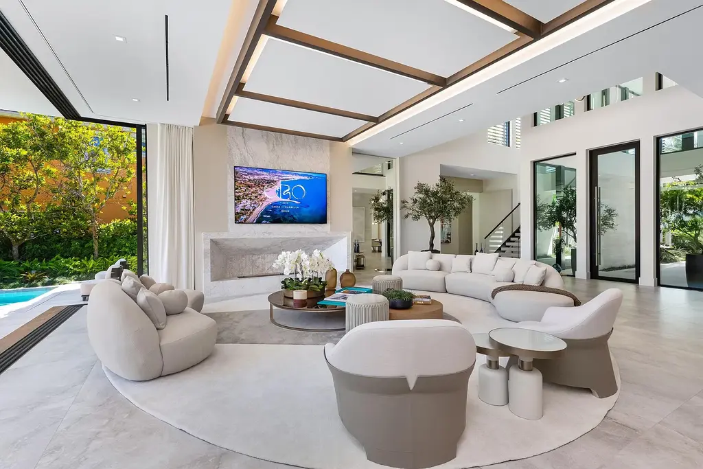 A $40 Million Waterfront Estate Redefines Modern Luxury in Palm Beach Gardens 7 Modern waterfront mansion with pool and Intracoastal views in Palm Beach Gardens Florida luxury real estate