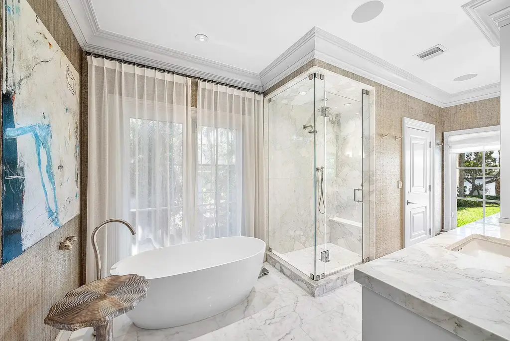 Spectacular $14 Million Waterfront Estate in Gulf Stream with 150 Feet of Intracoastal Frontage Hits the Market 13 Luxury waterfront estate at 3300 Polo in Gulf Stream Florida with Intracoastal views and tropical landscaping