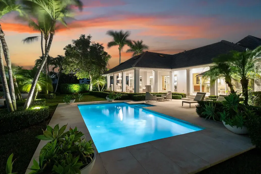 Spectacular $14 Million Waterfront Estate in Gulf Stream with 150 Feet of Intracoastal Frontage Hits the Market 16 Luxury waterfront estate at 3300 Polo in Gulf Stream Florida with Intracoastal views and tropical landscaping