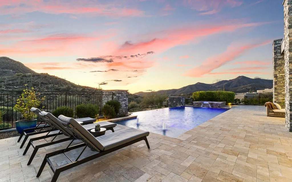 Striking Modern Residence in Arizona Offers Unmatched Desert Mountain Views for $5.75M 28 39870 N 98TH Way An Extraordinary Arizona Retreat Framed by Panoramic Desert Scenery 6