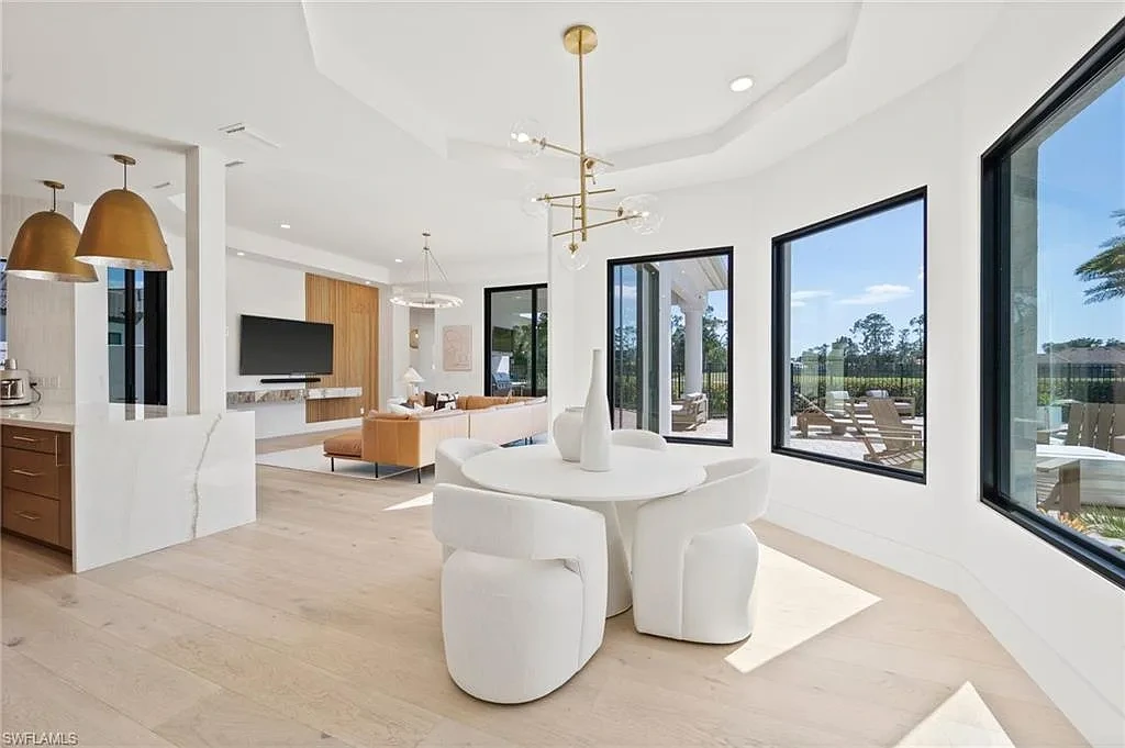 Stunning $6.4 Million Fully Renovated Quail West Estate Redefines Luxury Living in Naples 11 4260 Brynwood DR luxury home in Naples Florida with golf course views, resort-style pool and spa, fully renovated modern interior in Quail West community