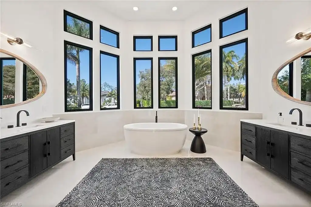 Stunning $6.4 Million Fully Renovated Quail West Estate Redefines Luxury Living in Naples 15 4260 Brynwood DR luxury home in Naples Florida with golf course views, resort-style pool and spa, fully renovated modern interior in Quail West community