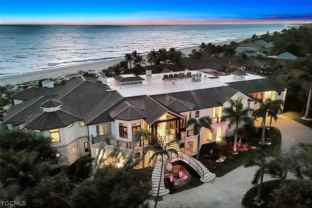 $27 Million Breathtaking Gulf-Front Mansion with 245 Feet Beachfront on Sanibel’s Prestigious Gold Coast 6 Luxury beachfront estate on Sanibel Island with Gulf views, private pool, outdoor kitchen, and direct beach access on prestigious Gold Coast