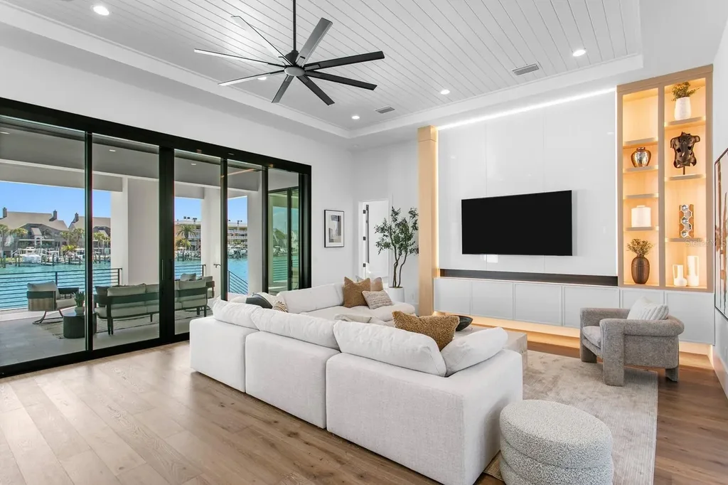 $8.95M Spectacular Waterfront Estate in Saint Petersburg Showcasing Ultimate Gulf-Access Luxury Living 7 Luxury waterfront exterior of 500 Barcelona Dr, a premier home in Saint Petersburg for sale with private dock