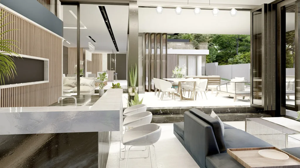 5334 Midstream Ridge House by JK Designs Architects, A Radiant Courtyard Home Where Timber Screens and Glass Define Contemporary Elegance 6 5334 Midstream Ridge House by JK Designs Architects A Luminous Contemporary Retreat Framed by Timber and Glass 10