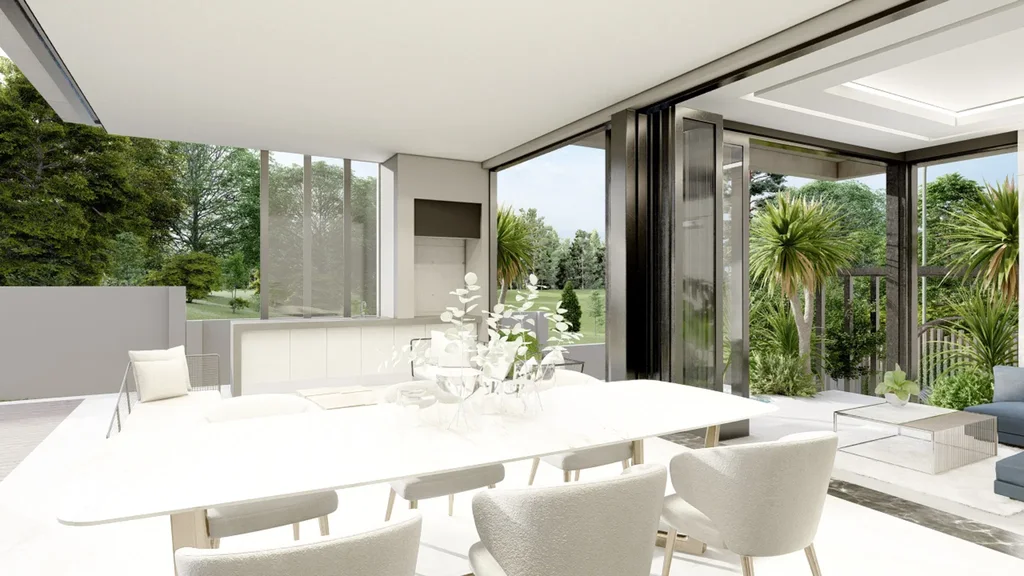 5334 Midstream Ridge House by JK Designs Architects, A Radiant Courtyard Home Where Timber Screens and Glass Define Contemporary Elegance 10 5334 Midstream Ridge House by JK Designs Architects A Luminous Contemporary Retreat Framed by Timber and Glass 12