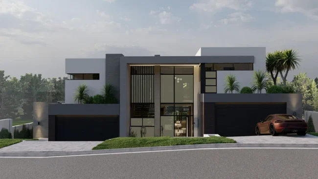 5341 Midstream Ridge House, A Contemporary Residence of Elegant Lines and Layered Spaces