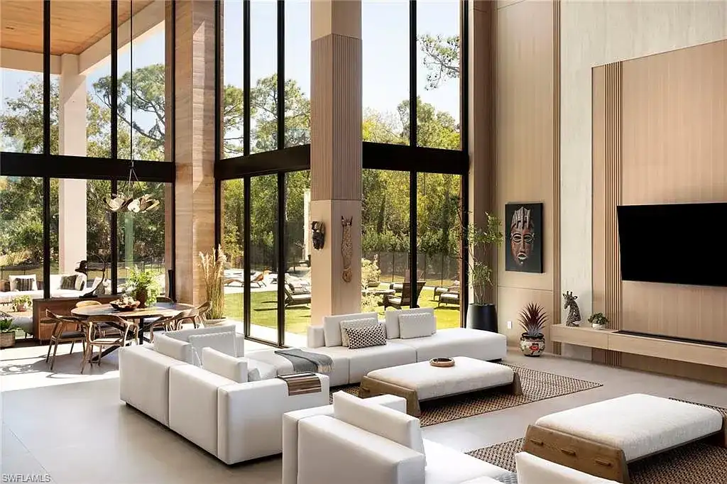 $14.5 Million Stunning Resort-Style Masterpiece in Naples Real Estate Showcases Breathtaking Modern Luxury Living 10 6616 Trail BLVD Naples luxury home with modern architecture, infinity pool, lakefront views, and resort-style outdoor living in Pine Ridge Estates