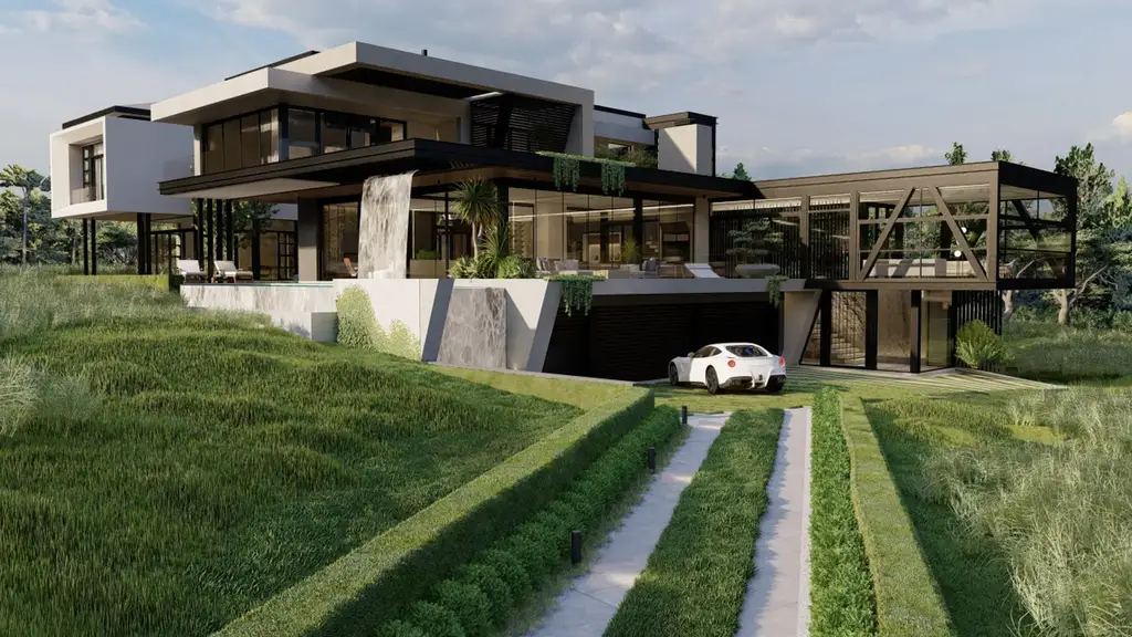 866 The Hills House by JK Designs Architects, A Sculptural Multi-Level Residence Defined by Angled Forms and Glass 1 866 The Hills House by JK Designs Architects, A Sculptural Multi-Level Residence Defined by Angled Forms and Glass