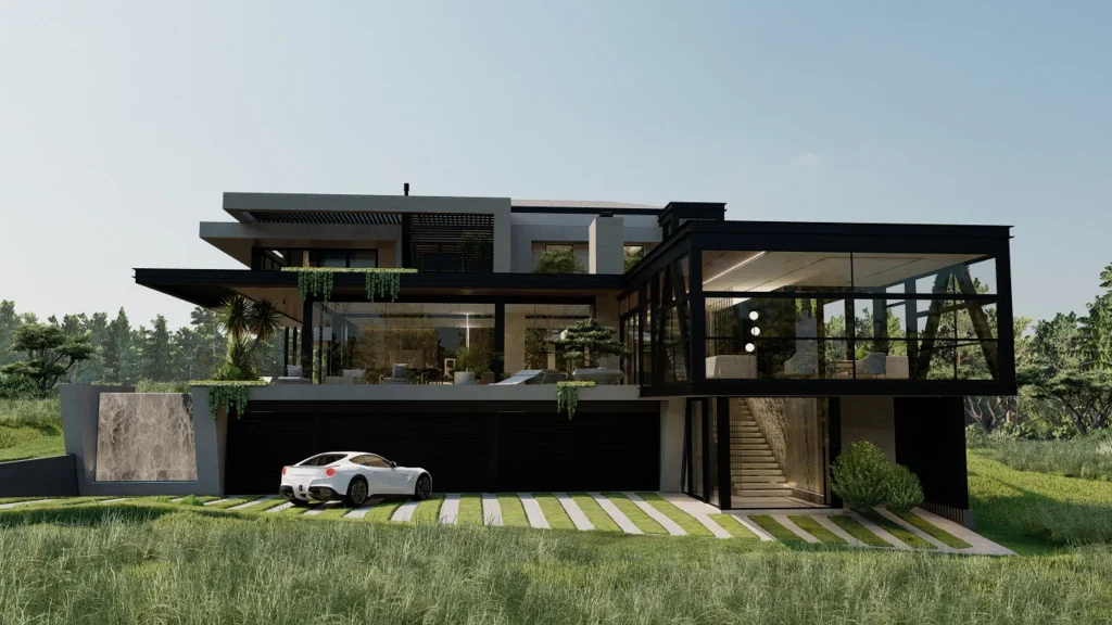 866 The Hills House by JK Designs Architects, A Sculptural Multi-Level Residence Defined by Angled Forms and Glass 2 866 The Hills House A Sculptural Multi Level Residence Defined by Angled Forms and Glass 2