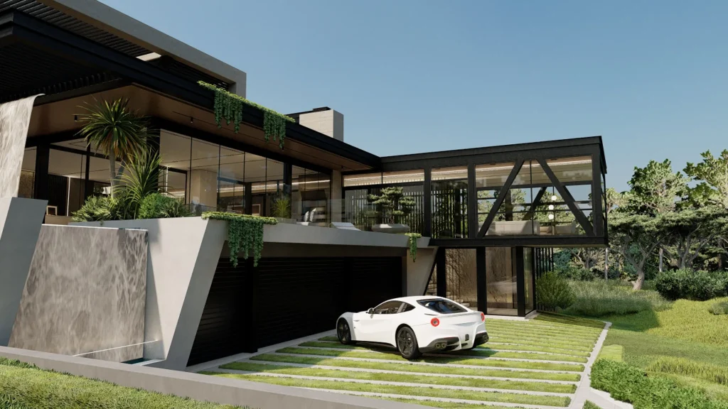 866 The Hills House by JK Designs Architects, A Sculptural Multi-Level Residence Defined by Angled Forms and Glass 4 866 The Hills House A Sculptural Multi Level Residence Defined by Angled Forms and Glass 4