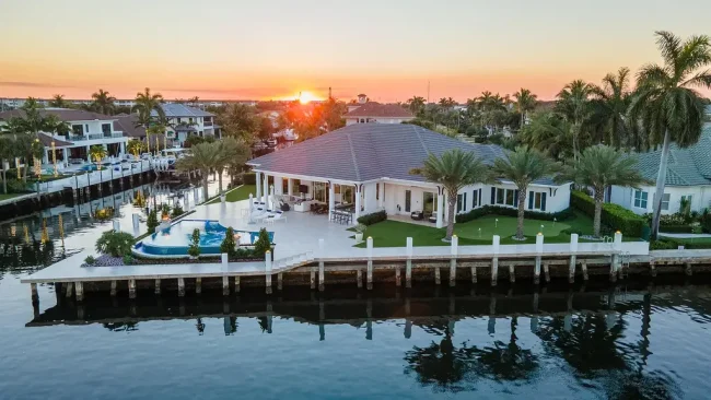 Stunning $10.5 Million British West Indies Waterfront Estate Hits the Market in Delray Beach