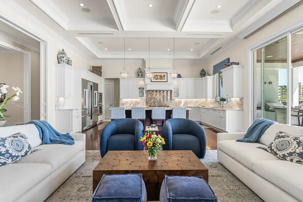 Stunning $10.5 Million British West Indies Waterfront Estate Hits the Market in Delray Beach 7 976 Cypress Drive luxury waterfront estate exterior view in Delray Beach with British West Indies architecture