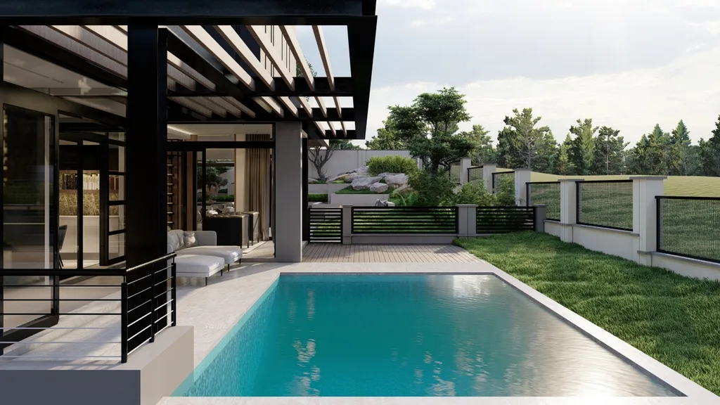 Bloemfontein Residence 49 by JK Designs Architects, A Three-Story Luxury Home Defined by Courtyards, Water, and Elevated Living 10 Bloemfontein Residence 49 by JK Designs Architects A Three Story Luxury Home Defined by Courtyards Water and Elevated Living 10