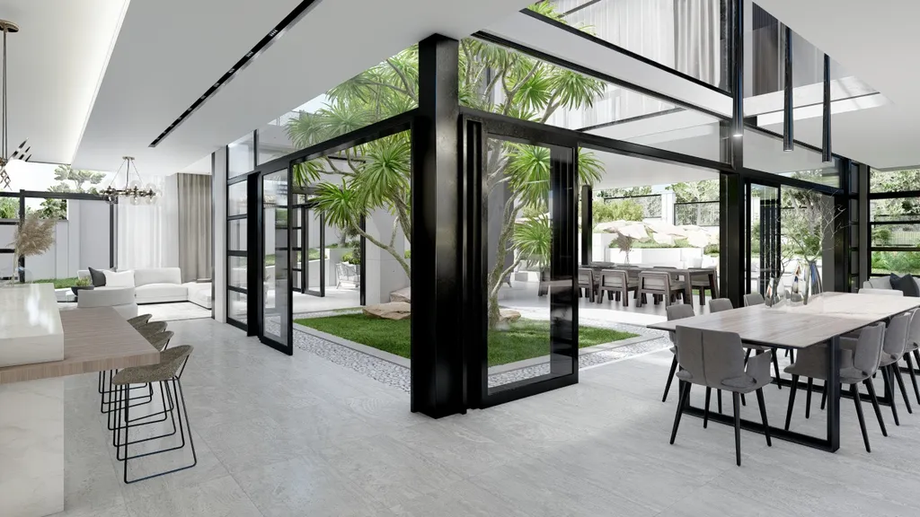 Bloemfontein Residence 49 by JK Designs Architects, A Three-Story Luxury Home Defined by Courtyards, Water, and Elevated Living 6 Bloemfontein Residence 49 by JK Designs Architects A Three Story Luxury Home Defined by Courtyards Water and Elevated Living 12