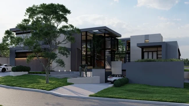 Bloemfontein Residence 49 by JK Designs Architects, A Three-Story Luxury Home Defined by Courtyards, Water, and Elevated Living