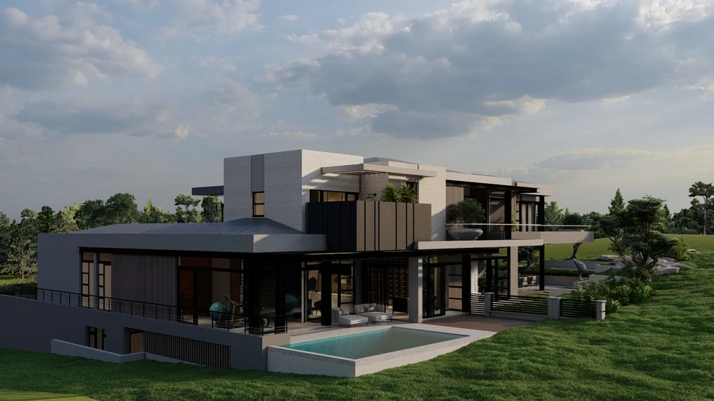 Bloemfontein Residence 49 by JK Designs Architects, A Three-Story Luxury Home Defined by Courtyards, Water, and Elevated Living 3 Bloemfontein Residence 49 by JK Designs Architects, A Three-Story Luxury Home Defined by Courtyards, Water, and Elevated Living