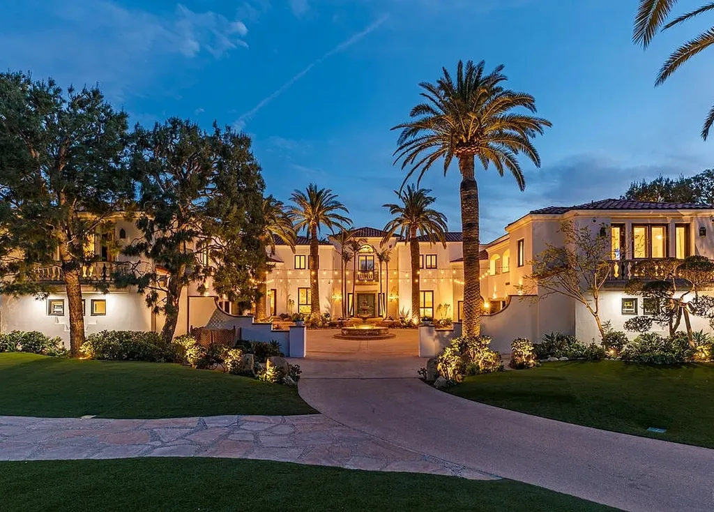 Most Expensive Homes in Malibu: 10 Trophy Listings Redefining Pricing Power 7 Malibu luxury estate exterior at night with landscaped grounds and lighting