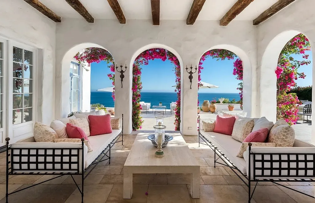 Most Expensive Homes in Malibu: 10 Trophy Listings Redefining Pricing Power 4 Malibu ocean view terrace with arches and seating overlooking the Pacific Ocean