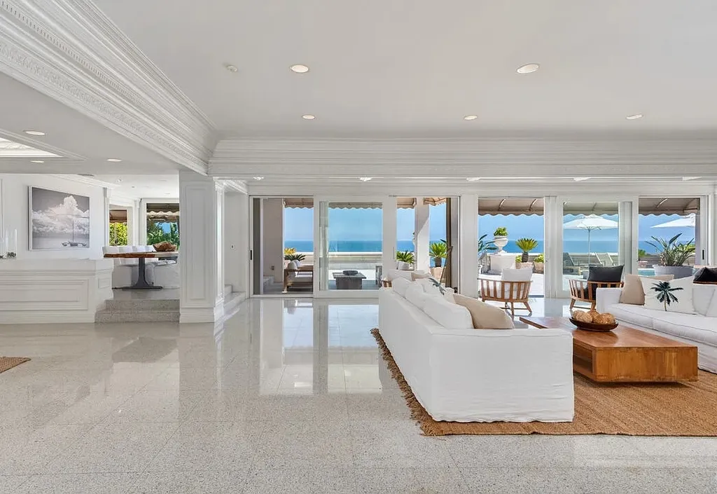 Most Expensive Homes in Malibu: 10 Trophy Listings Redefining Pricing Power 11 Malibu luxury living room with wide ocean views and open indoor outdoor design