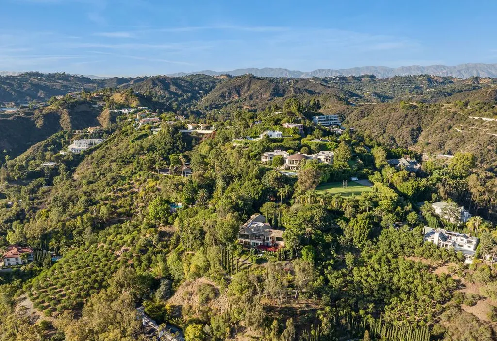 Most Expensive Homes in California 14 large Bel Air hillside estate spanning multiple parcels with panoramic mountain and city views