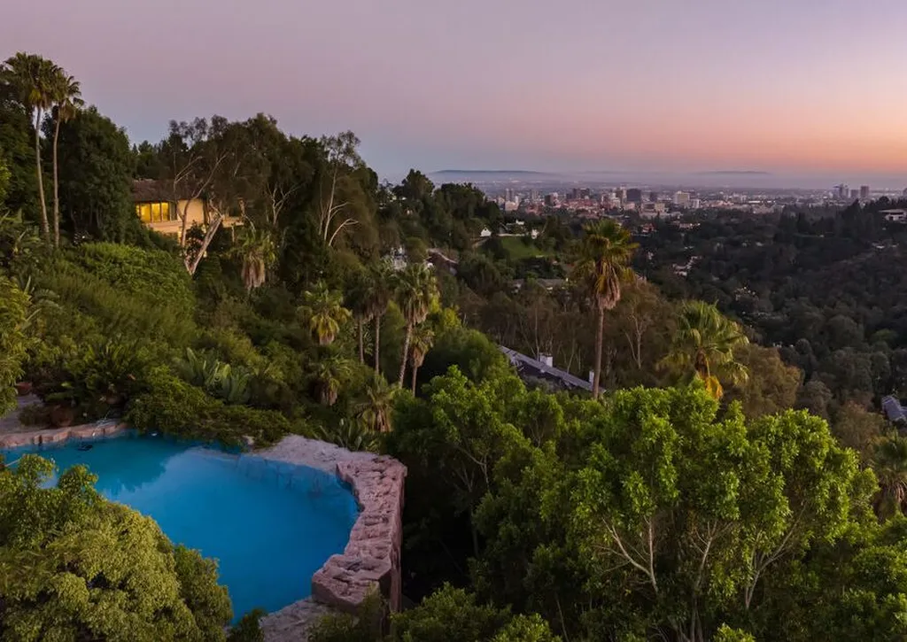 Most Expensive Homes in California 16 traditional villa style mansion in Bel Air surrounded by trees and landscaped gardens