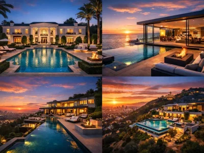 California Luxury Real Estate Market Guide 1 Luxury homes across California including Beverly Hills mansions, Malibu oceanfront estates and Los Angeles hillside properties