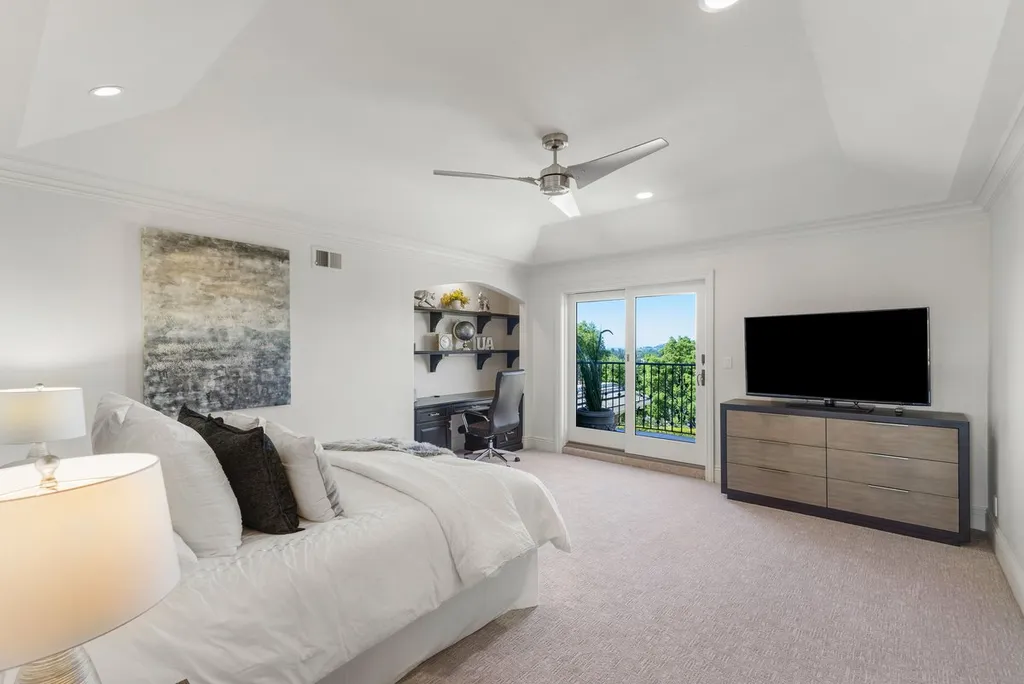 A Hilltop Estate in Danville That Defines a Different Kind of Luxury 8 spacious bedroom suite in Danville luxury estate with balcony access and natural light
