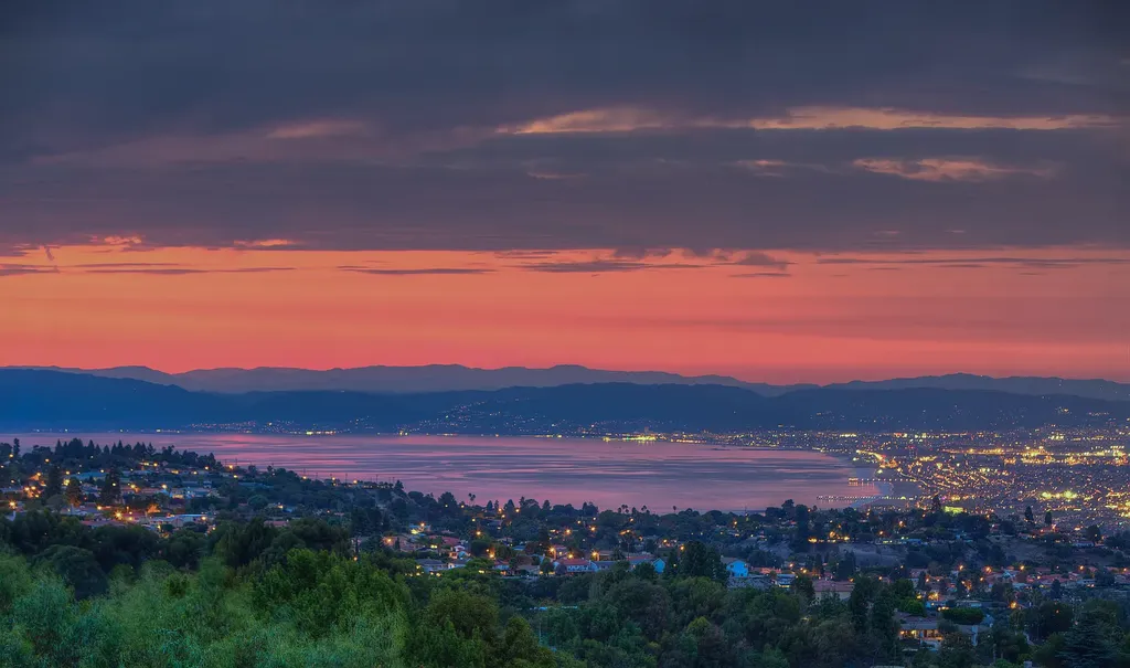 Hacienda de la Paz: One of the Largest Private Estates in California 9 panoramic view from Hacienda de la Paz overlooking Pacific Ocean coastline and Los Angeles lights at sunset
