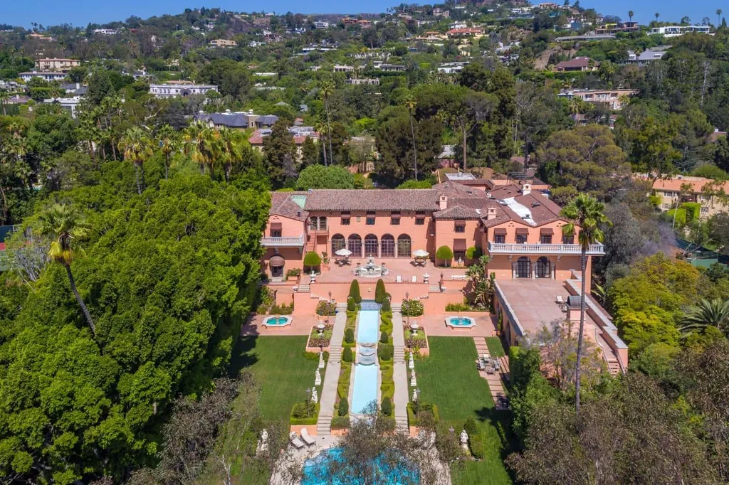 Largest Homes in California and What It Really Costs to Own Them 6 Historic Hearst Estate in Beverly Hills luxury mansion with classic architecture