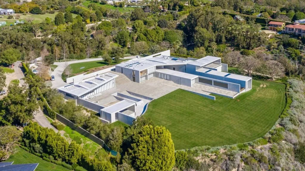 Most Expensive Homes Ever Sold in California 5 Top aerial view of Malibu luxury compound showing full layout including residence, lawn, and pool