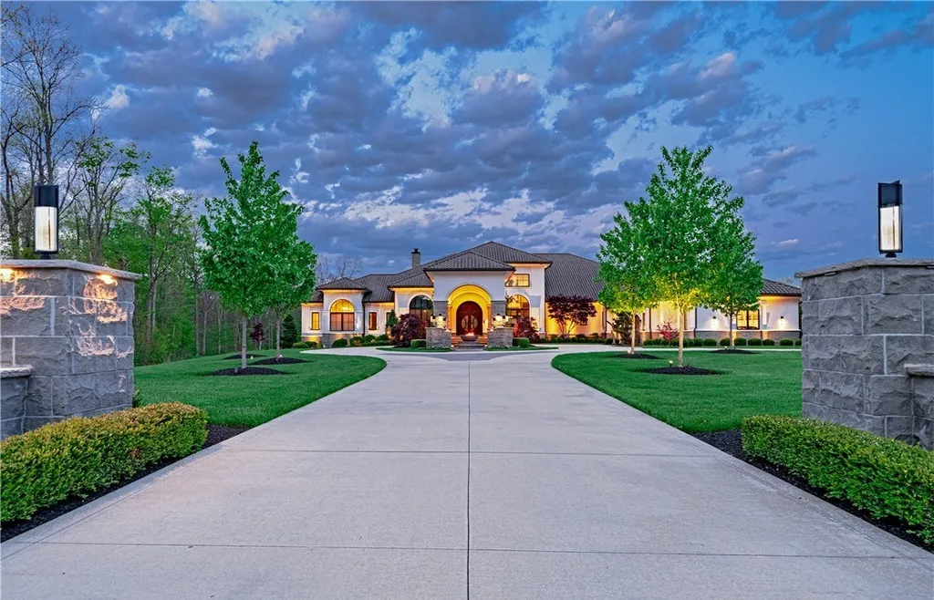 An Award Winning Modern Wellness Estate in Ohio Lists for $10,900,000 as a Private Resort Inspired Sanctuary 1 Front exterior entrance and private driveway of the modern luxury estate at 1433 Ridgemont Trl in Hinckley Ohio