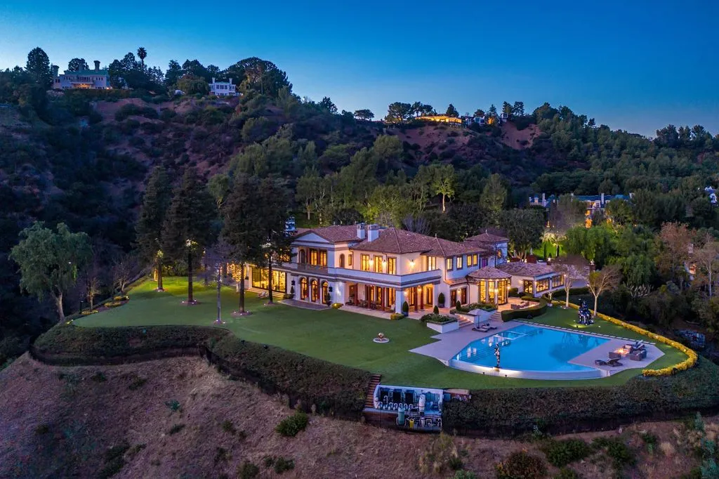 Celebrity Homes in California: Power, Pricing, and the Reality Behind the Headlines 6 Adele Beverly Park estate former Stallone mansion Los Angeles luxury home aerial view