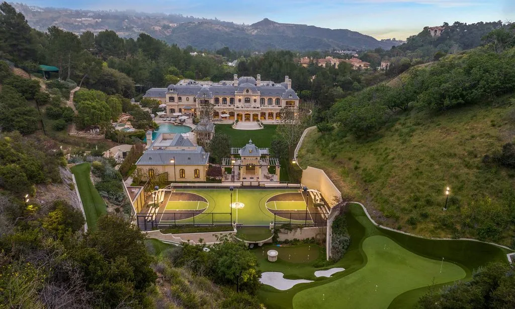 Celebrity Homes in California: Power, Pricing, and the Reality Behind the Headlines 7 Mark Wahlberg Beverly Park mansion Los Angeles luxury estate aerial view