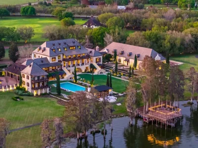 Inside Florida’s Most Ambitious Private Estate: The Oaks Emerges as a $115 Million Benchmark in Tampa Bay 2 Aerial view of The Oaks Estate, a $115 million luxury property on Lake Thonotosassa near Tampa, Florida