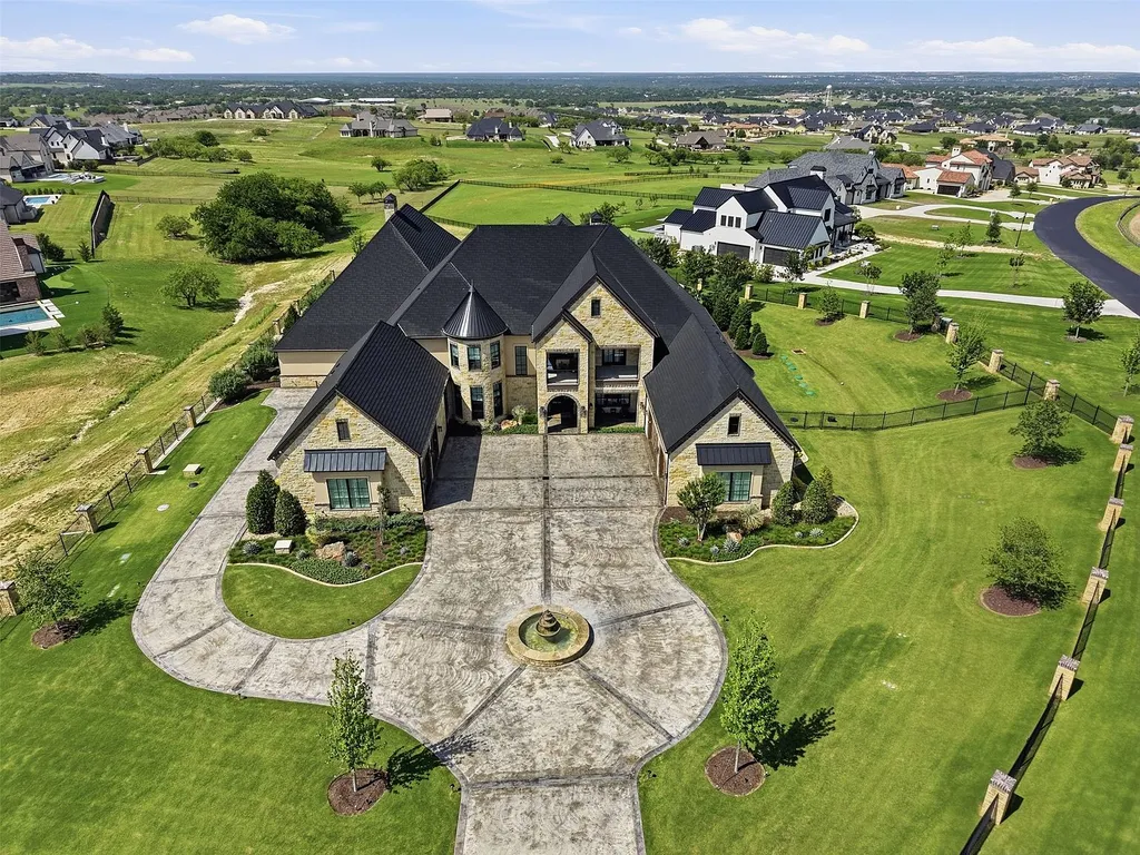 Newly Built Texas Estate With a Private Bowling Alley and Guest Residence Lists for $6.75 Million 1 Newly Built Texas Estate at 137 Angelina Dr Aledo TX 1