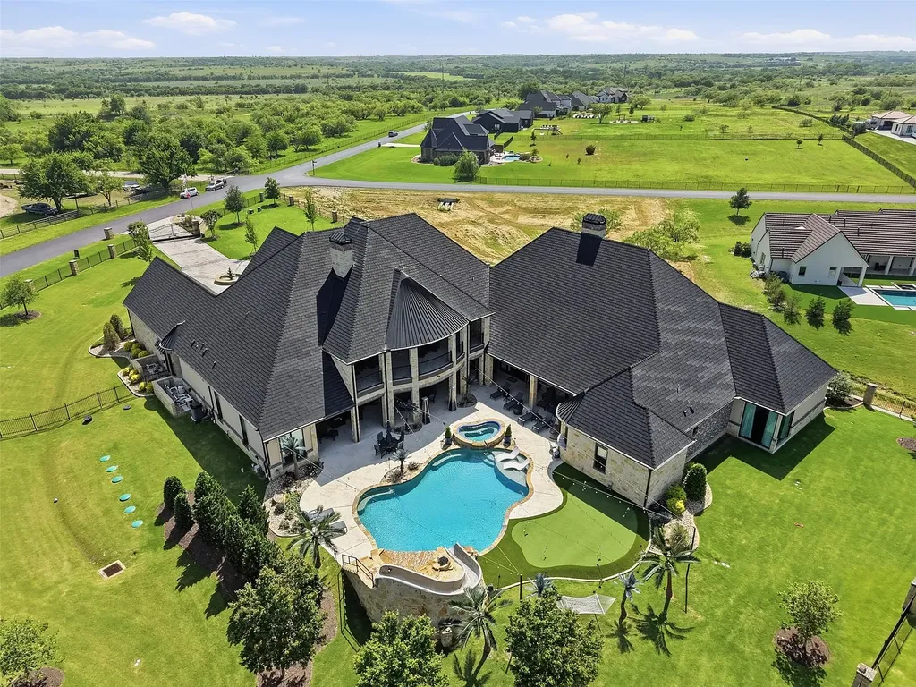 Newly Built Texas Estate With a Private Bowling Alley and Guest Residence Lists for $6.75 Million 13 Newly Built Texas Estate at 137 Angelina Dr Aledo TX 2