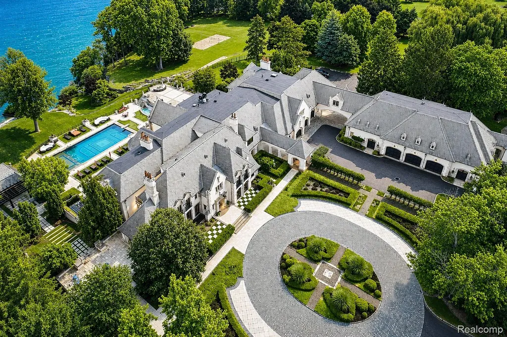 Michigan's Most Expensive Home Hits the Market: $25 Million European Estate Spans Nearly 14 Acres on Upper Straits Lake 1 Michigans Most Expensive Home at 5400 Pontiac Trl Orchard Lake MI 1
