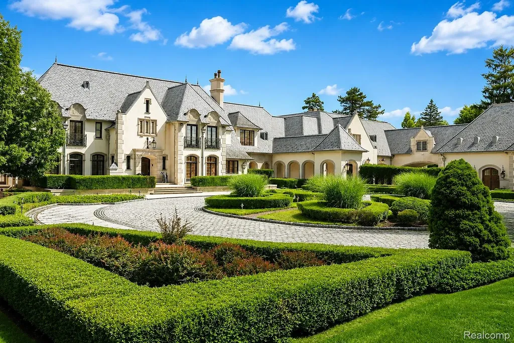 Michigan's Most Expensive Home Hits the Market: $25 Million European Estate Spans Nearly 14 Acres on Upper Straits Lake 3 Michigans Most Expensive Home at 5400 Pontiac Trl Orchard Lake MI 4