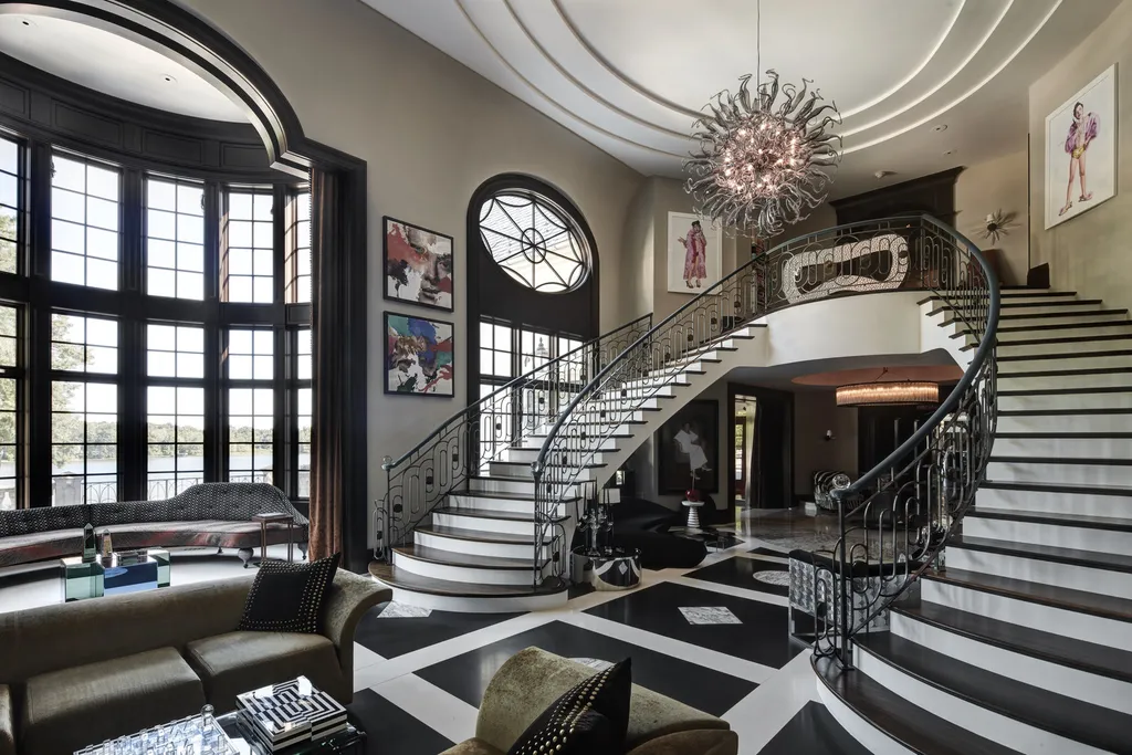 Michigan's Most Expensive Home Hits the Market: $25 Million European Estate Spans Nearly 14 Acres on Upper Straits Lake 5 Michigans Most Expensive Home at 5400 Pontiac Trl Orchard Lake MI 5