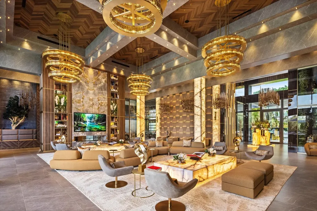James Bond Fantasy Meets Palm Beach Excess at This $85 Million Villa With a Car Museum and 309-Inch Cinema 8 16121 Quiet Vista Circle Delray Beach FL 33446014