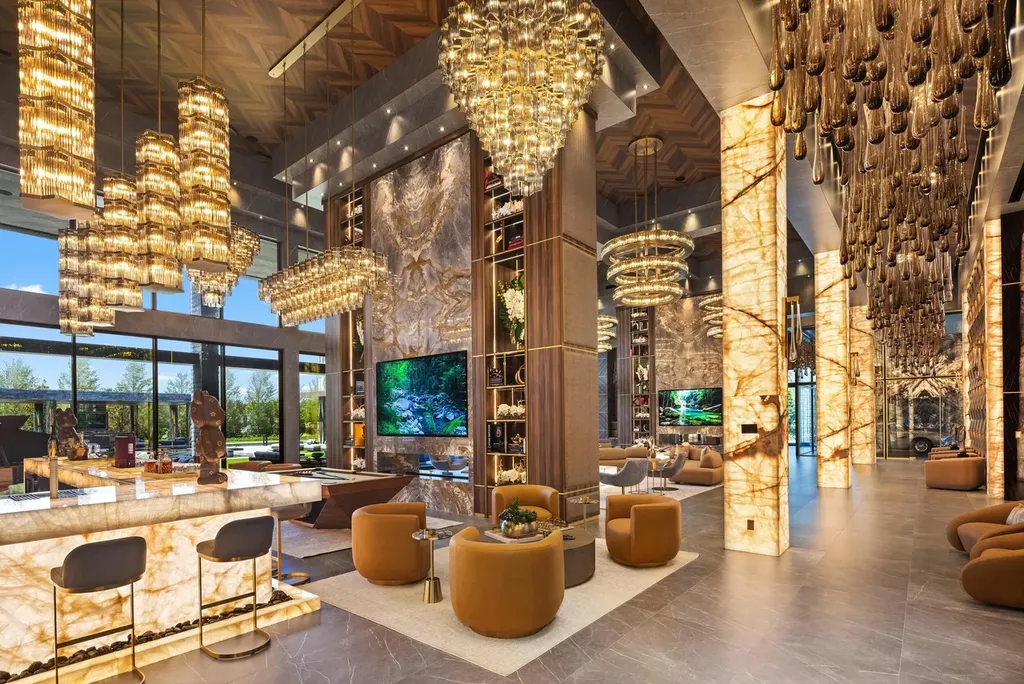 James Bond Fantasy Meets Palm Beach Excess at This $85 Million Villa With a Car Museum and 309-Inch Cinema 9 16121 Quiet Vista Circle Delray Beach FL 33446015