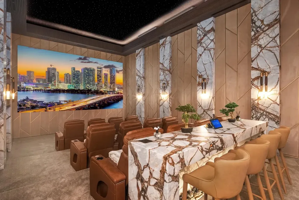 James Bond Fantasy Meets Palm Beach Excess at This $85 Million Villa With a Car Museum and 309-Inch Cinema 29 16121 Quiet Vista Circle Delray Beach FL 33446072
