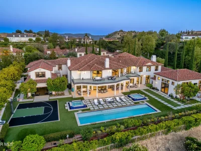 This $15.995 Million Calabasas Estate Has a Two-Lane Bowling Alley in a Building of Its Own 2 This $15.995 Million Calabasas Estate Has a Two-Lane Bowling Alley in a Building of Its Own