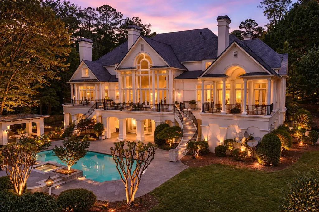Behind This $3.4 Million Atlanta-Area Estate Is Something Only 14 Homes in the Community Can Claim 2 510 Covington Cv Johns Creek GA 3002202